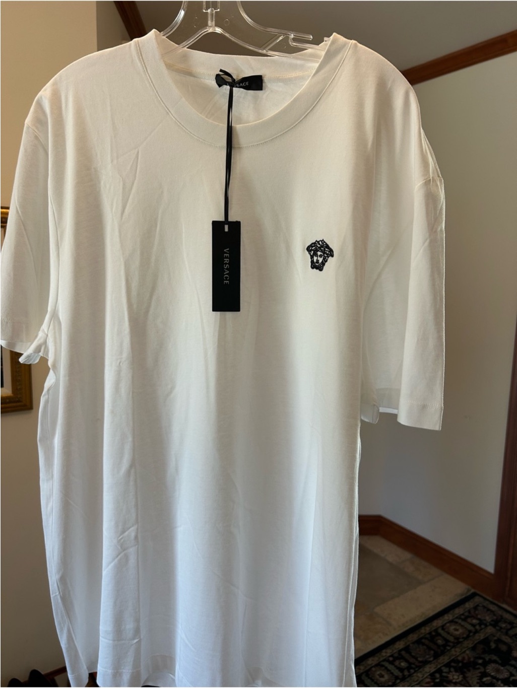 Versace White Medusa Logo Men's T-Shirt. Size 4xl